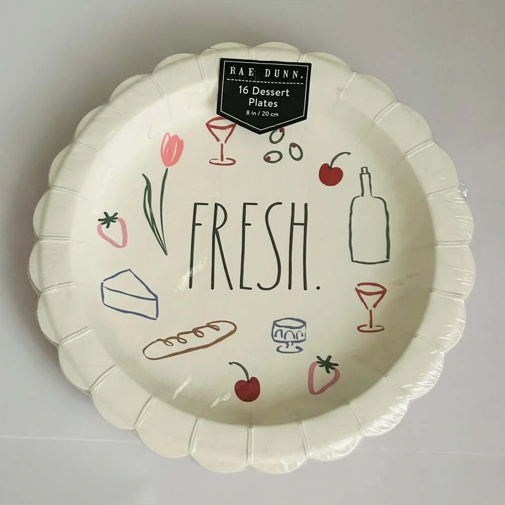 New Rae Dunn Dessert Plates 8